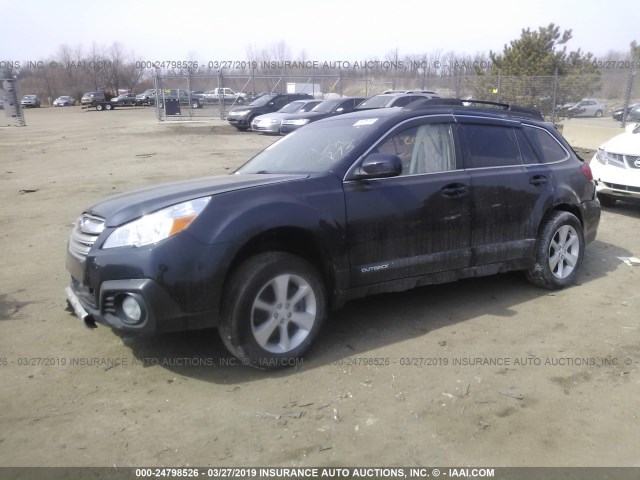 4S4BRDJCXD2220220 - 2013 SUBARU OUTBACK 3.6R LIMITED BLUE photo 2