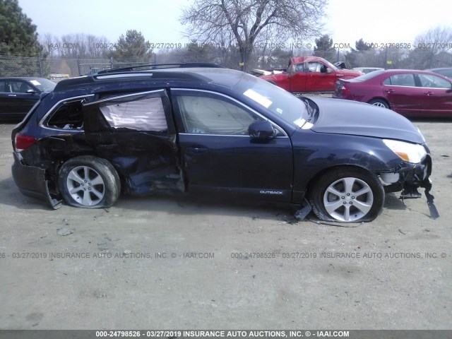 4S4BRDJCXD2220220 - 2013 SUBARU OUTBACK 3.6R LIMITED BLUE photo 6