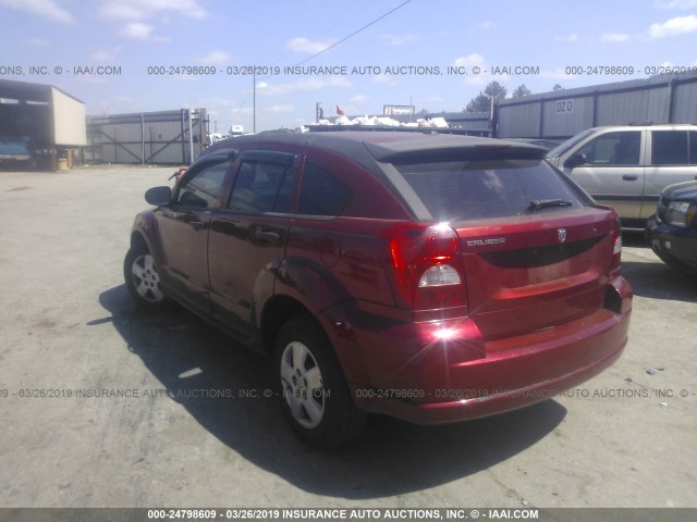 1B3HB28B17D236580 - 2007 DODGE CALIBER RED photo 3