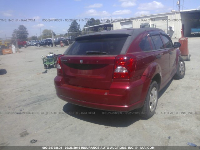 1B3HB28B17D236580 - 2007 DODGE CALIBER RED photo 4