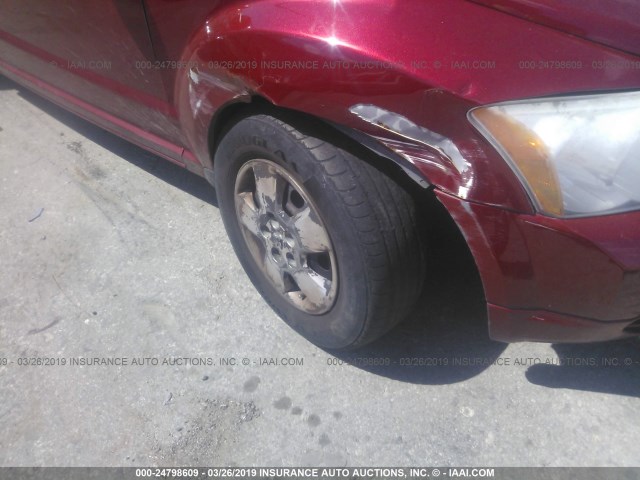 1B3HB28B17D236580 - 2007 DODGE CALIBER RED photo 6