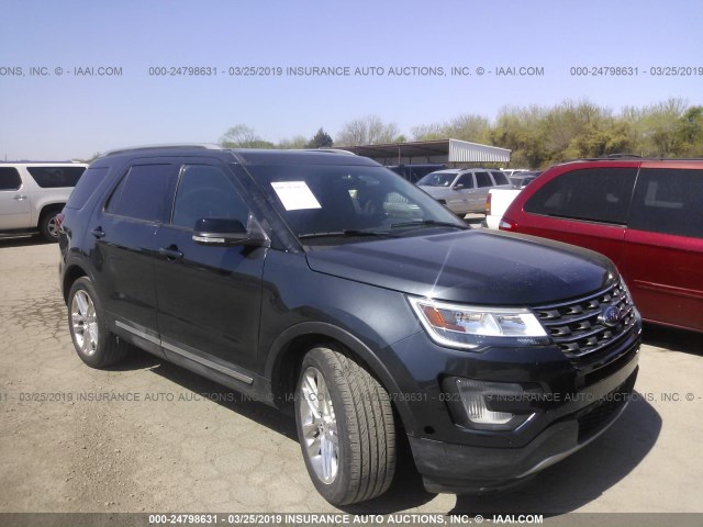 1FM5K8D88HGA65983 - 2017 FORD EXPLORER XLT BLACK photo 1