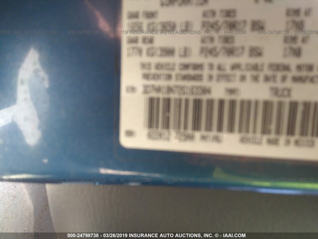 3D7HA18N72G163304 - 2002 DODGE RAM 1500 ლურჯი ფოტო 9