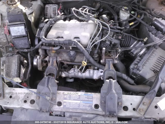 2G1WW12E759215811 - 2005 CHEVROLET MONTE CARLO LS ვერცხლისფერი ფოტო 10