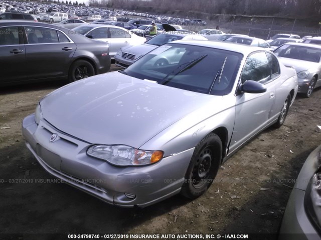2G1WW12E759215811 - 2005 CHEVROLET MONTE CARLO LS ვერცხლისფერი ფოტო 2