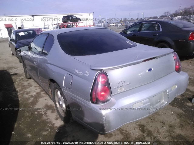 2G1WW12E759215811 - 2005 CHEVROLET MONTE CARLO LS ვერცხლისფერი ფოტო 3