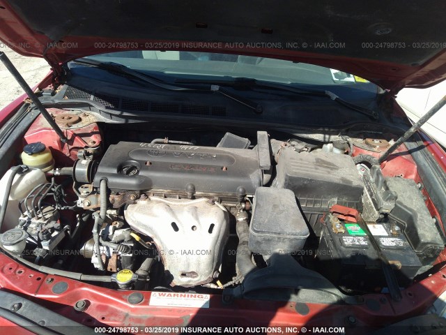 4T1BE46K37U115099 - 2007 TOYOTA CAMRY NEW GENERAT CE/LE/XLE/SE RED photo 10