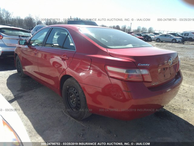 4T1BE46K37U115099 - 2007 TOYOTA CAMRY NEW GENERAT CE/LE/XLE/SE RED photo 3