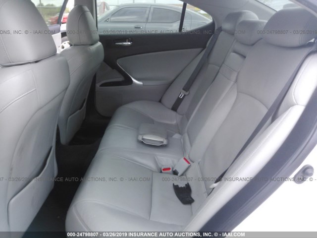 JTHBK262565018916 - 2006 LEXUS IS 250 WHITE photo 8