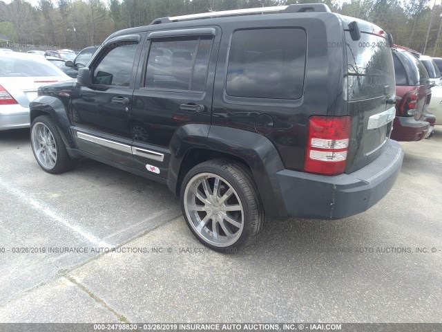 1J8GN58K08W173456 - 2008 JEEP LIBERTY LIMITED BLACK photo 3