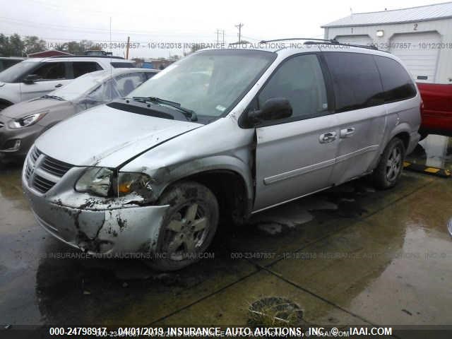 2D4GP44L05R570148 - 2005 DODGE GRAND CARAVAN SXT SILVER photo 2