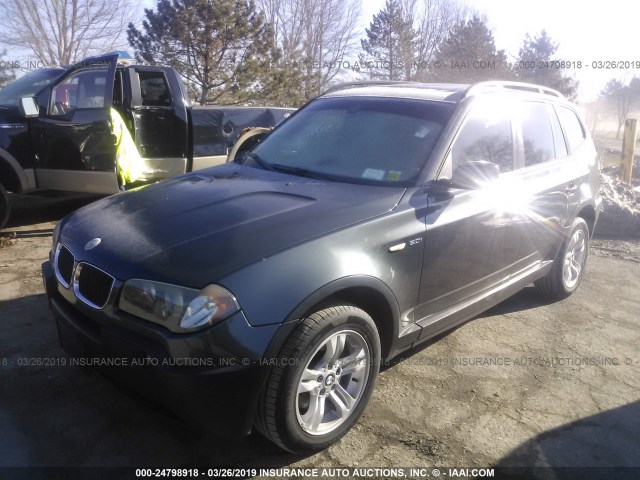 WBXPA93465WD06774 - 2005 BMW X3 3.0I GRAY photo 2