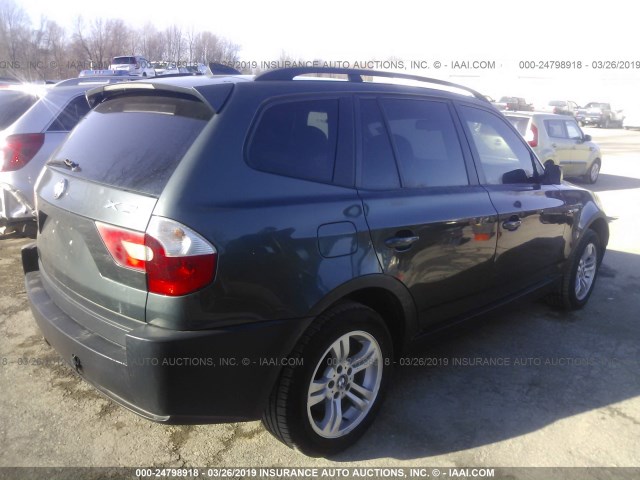 WBXPA93465WD06774 - 2005 BMW X3 3.0I GRAY photo 4