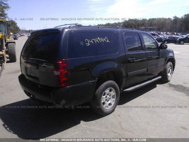 1GNSKHE74DR365748 - 2013 CHEVROLET SUBURBAN K1500 LS BLACK photo 4