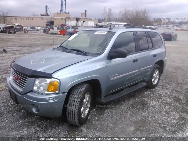 1GKDT13S462307412 - 2006 GMC ENVOY BLUE photo 2