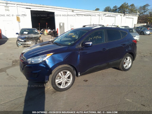 KM8JUCACXCU473352 - 2012 HYUNDAI TUCSON GLS/LIMITED 蓝色 照片 2