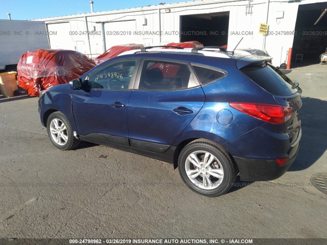 KM8JUCACXCU473352 - 2012 HYUNDAI TUCSON GLS/LIMITED 蓝色 照片 3