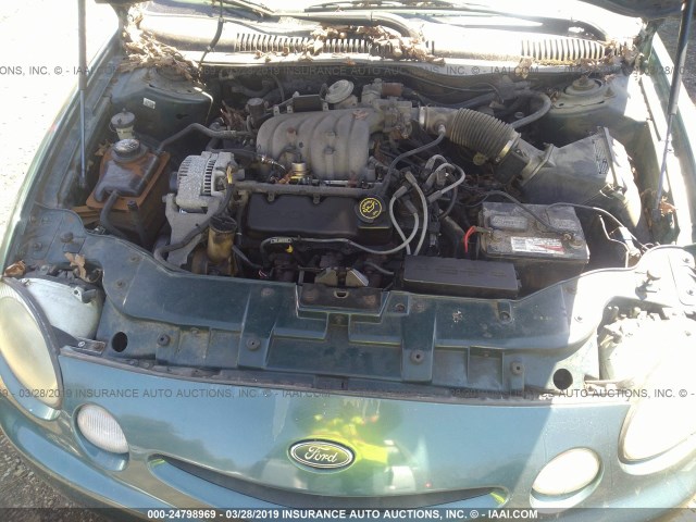 1FALP52UXTA129812 - 1996 FORD TAURUS GL GREEN photo 10