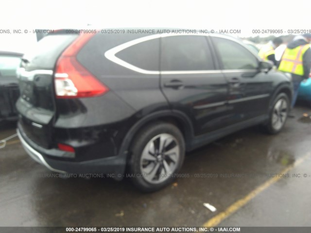 5J6RM3H95GL010882 - 2016 HONDA CR-V TOURING BLACK photo 4