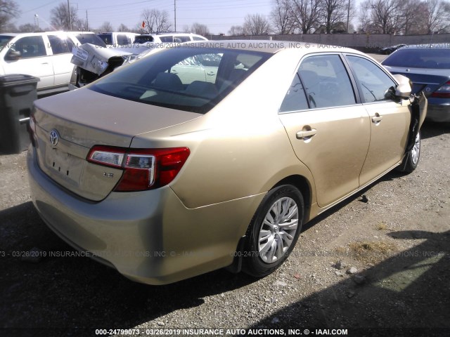 4T1BF1FK5CU045689 - 2012 TOYOTA CAMRY SE/LE/XLE 金色 照片 4