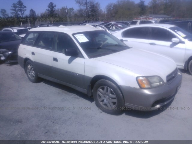 4S3BH675747609153 - 2004 SUBARU LEGACY OUTBACK AWP WHITE photo 1