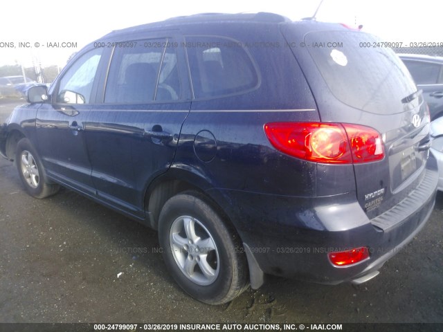 5NMSG13D07H119332 - 2007 HYUNDAI SANTA FE GLS Dark Blue photo 3