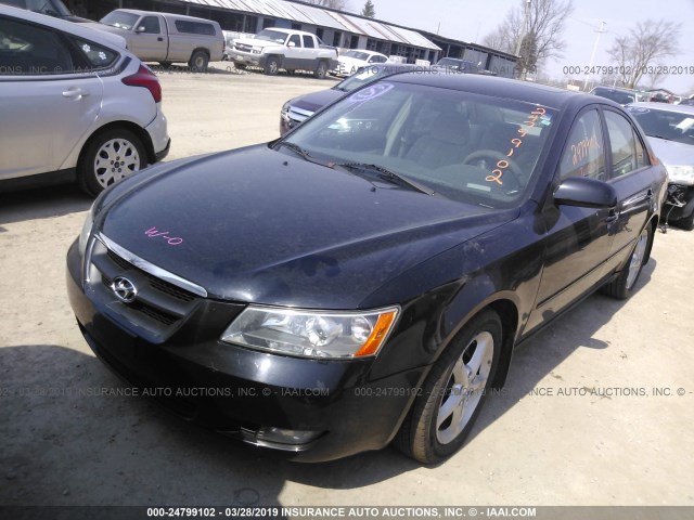 5NPET46FX7H218976 - 2007 HYUNDAI SONATA GL BLACK photo 2