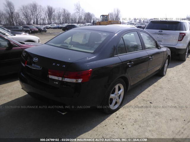 5NPET46FX7H218976 - 2007 HYUNDAI SONATA GL BLACK photo 4