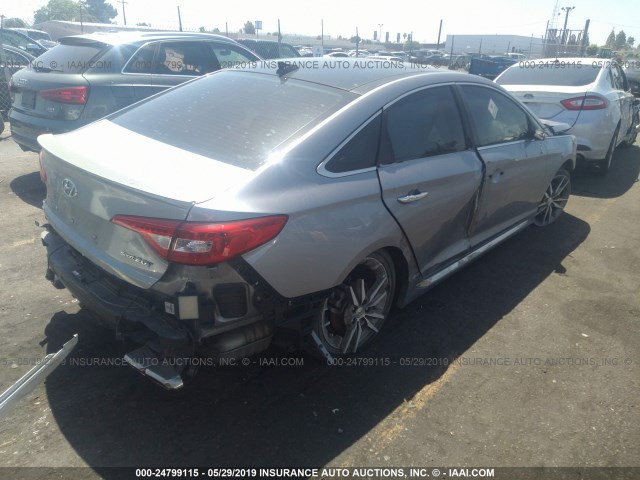 5NPE34AB2FH047868 - 2015 HYUNDAI SONATA SPORT/LIMITED SILVER photo 4