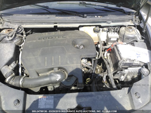1G1ZC5E05AF249714 - 2010 CHEVROLET MALIBU 1LT ნაცრისფერი ფოტო 10