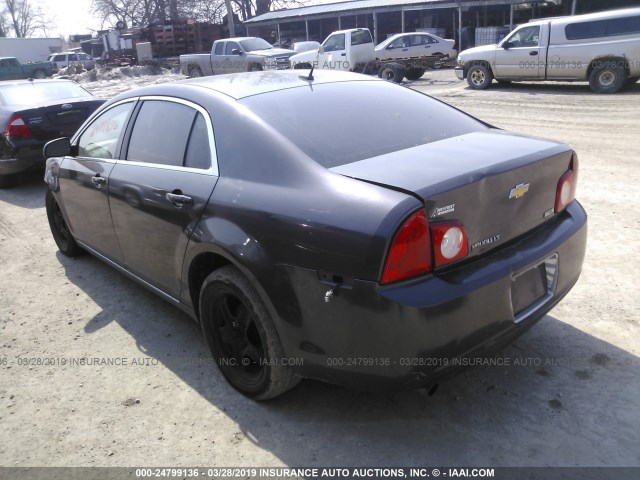1G1ZC5E05AF249714 - 2010 CHEVROLET MALIBU 1LT ნაცრისფერი ფოტო 3