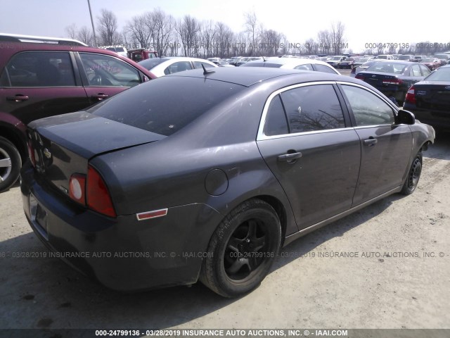 1G1ZC5E05AF249714 - 2010 CHEVROLET MALIBU 1LT ნაცრისფერი ფოტო 4