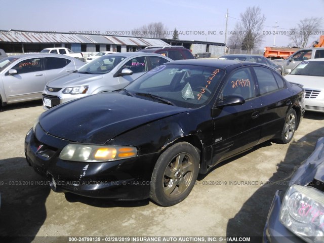 1G2HY54K434160985 - 2003 PONTIAC BONNEVILLE SLE BLACK photo 2