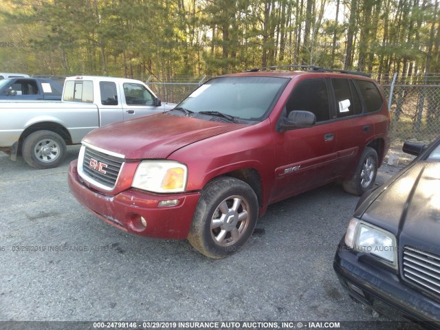 1GKDT13S332145669 - 2003 GMC ENVOY MAROON photo 2