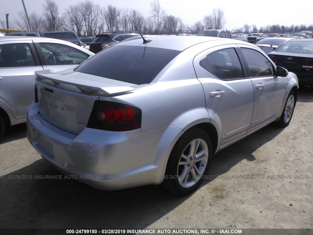 1B3BD1FBXBN565732 - 2011 DODGE AVENGER MAINSTREET SILVER photo 4