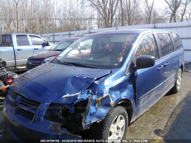 2D4RN4DE5AR237812 - 2010 DODGE GRAND CARAVAN SE BLUE photo 2