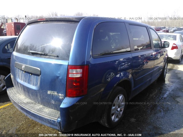 2D4RN4DE5AR237812 - 2010 DODGE GRAND CARAVAN SE BLUE photo 4