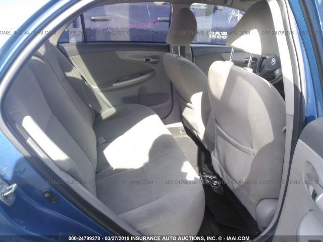 1NXBU4EE2AZ287873 - 2010 TOYOTA COROLLA S/LE/XLE BLUE photo 8