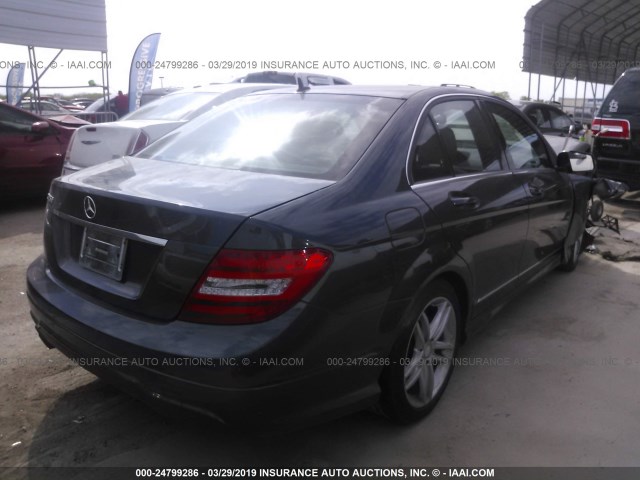 WDDGF4HB9DR301335 - 2013 MERCEDES-BENZ C 250 GRAY photo 4