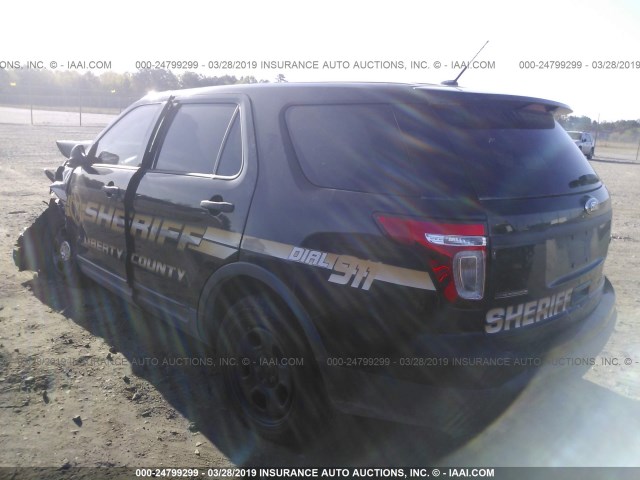 1FM5K8AT0EGC02354 - 2014 FORD EXPLORER POLICE INTERCEPTOR BLACK photo 3