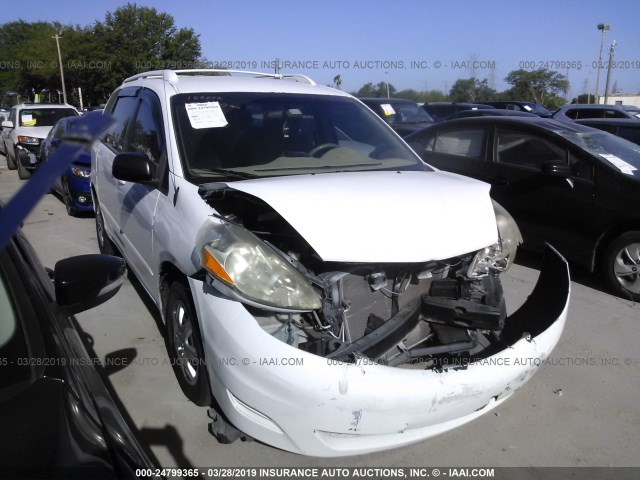 5TDZK23C28S144810 - 2008 TOYOTA SIENNA CE/LE WHITE photo 1