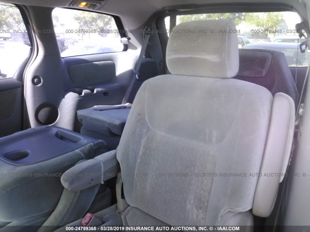 5TDZK23C28S144810 - 2008 TOYOTA SIENNA CE/LE WHITE photo 8