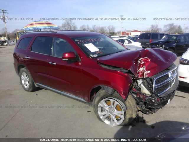 1C4RDJDG0DC664604 - 2013 DODGE DURANGO CREW RED photo 1