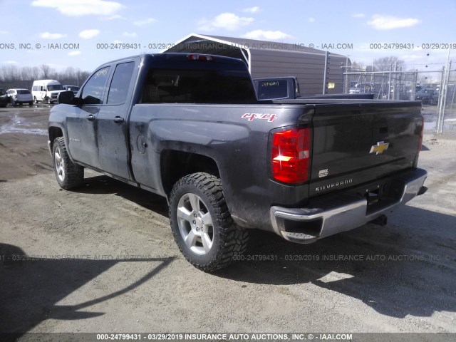 1GCVKREC4EZ415087 - 2014 CHEVROLET SILVERADO K1500 LT GRAY photo 3