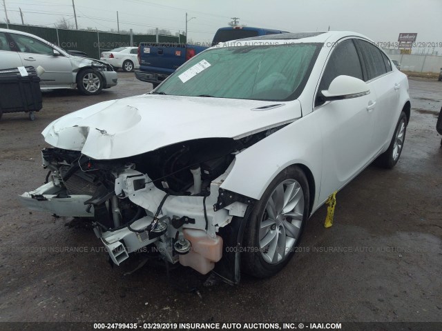 2G4GV5EK8E9299138 - 2014 BUICK REGAL WHITE photo 2