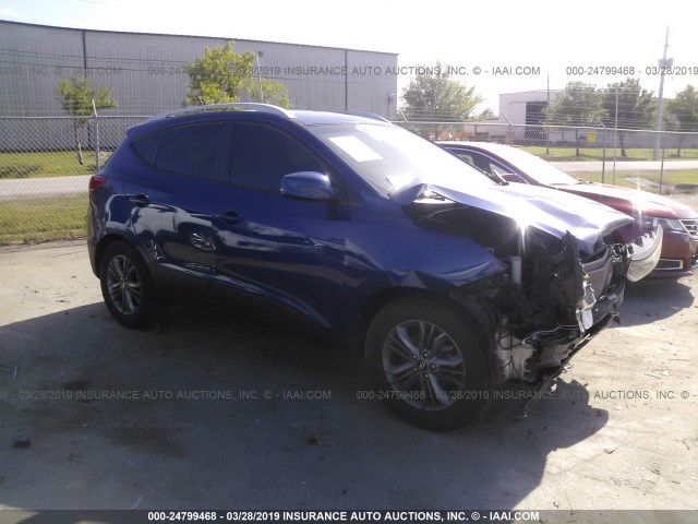 KM8JU3AG5EU871171 - 2014 HYUNDAI Tucson GLS/LIMITED/SE BLUE photo 1