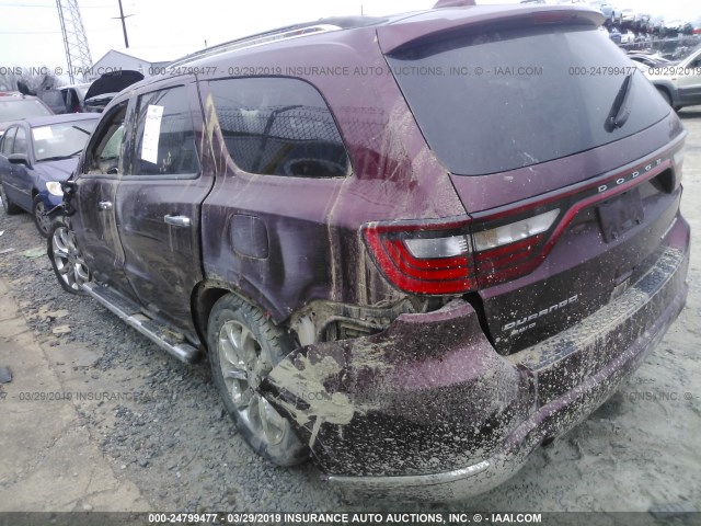 1C4RDJEG3GC354093 - 2016 DODGE DURANGO CITADEL BURGUNDY photo 3