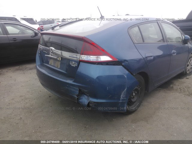 JHMZE2H56CS800135 - 2012 HONDA INSIGHT LX BLUE photo 6