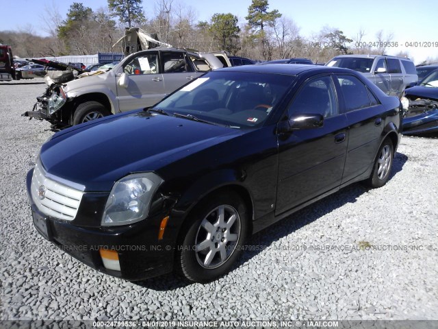 1G6DP577270117055 - 2007 CADILLAC CTS HI FEATURE V6 BLACK photo 2