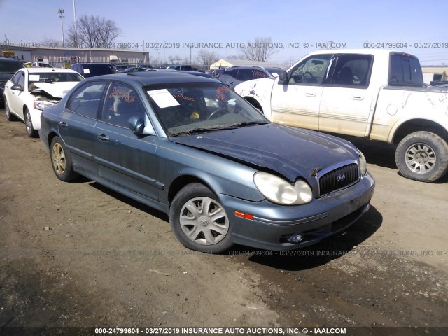 KMHWF25S44A044755 - 2004 HYUNDAI SONATA GL BLUE photo 1